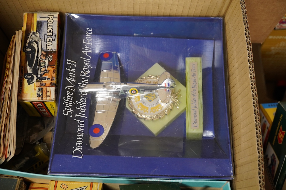 Thirty-six diecast and white metal vehicles, including; four white metal vehicles; a Crossway Models Morris Oxford, a Gem & Cobwebs Austin Taxi, two Lansdown Models; a 1951 Bentley Mk.VI and a 1936 Morris Ten-Four, toget